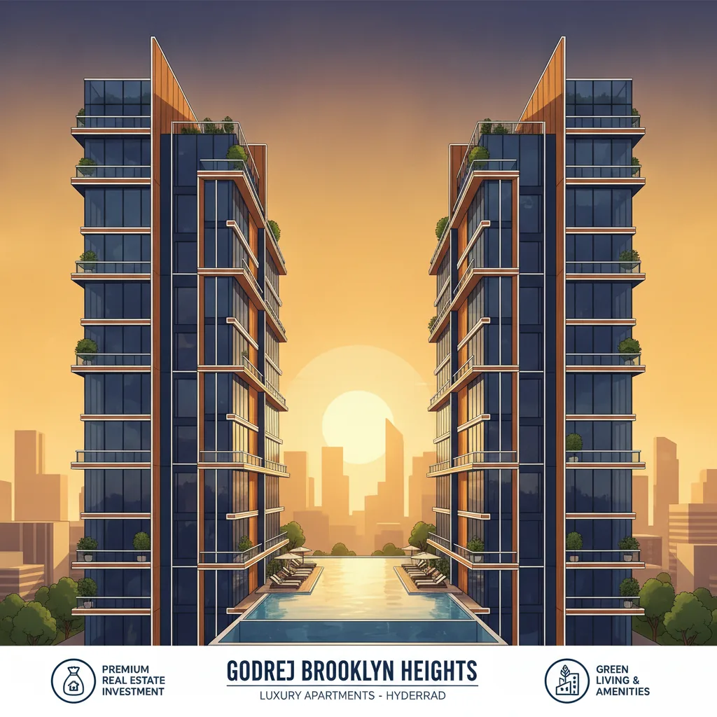3 BHK vs 4 BHK Smart Investors Guide 2026 Hero - Modern luxury residential high-rise towers at sunset in Hyderabad