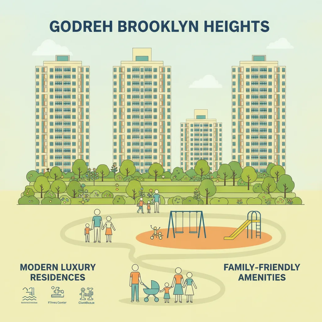 Family-friendly living at Godrej Brooklyn Heights with lush green landscaping and premium high-rise towers