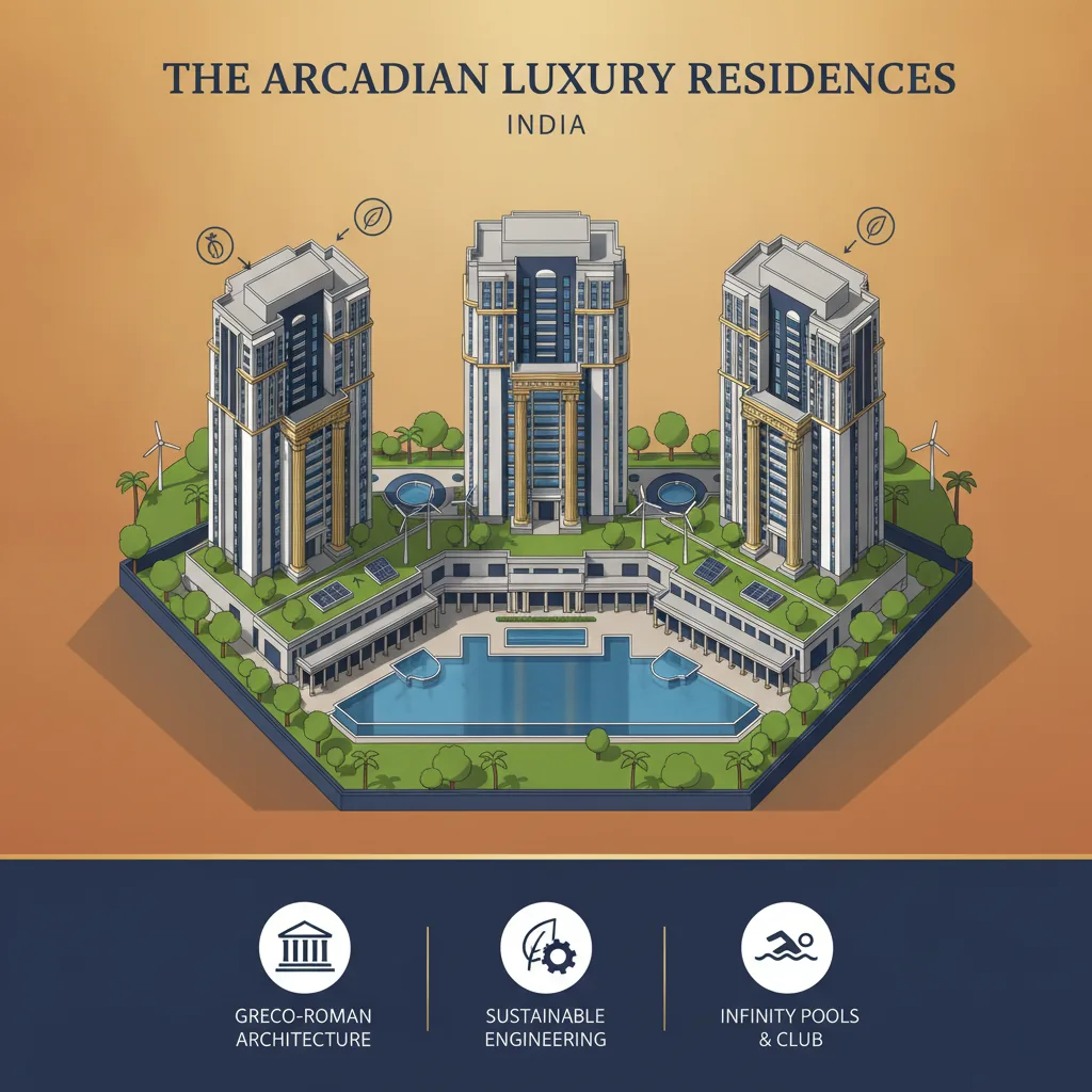 Is Godrej a Luxury Brand? - Luxury residential real estate development in India with modern high-rise towers and Greco-Roman architecture