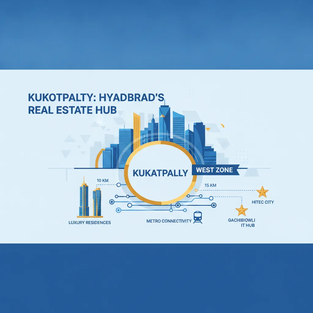 Kukatpally West Zone Hyderabad real estate location map infographic